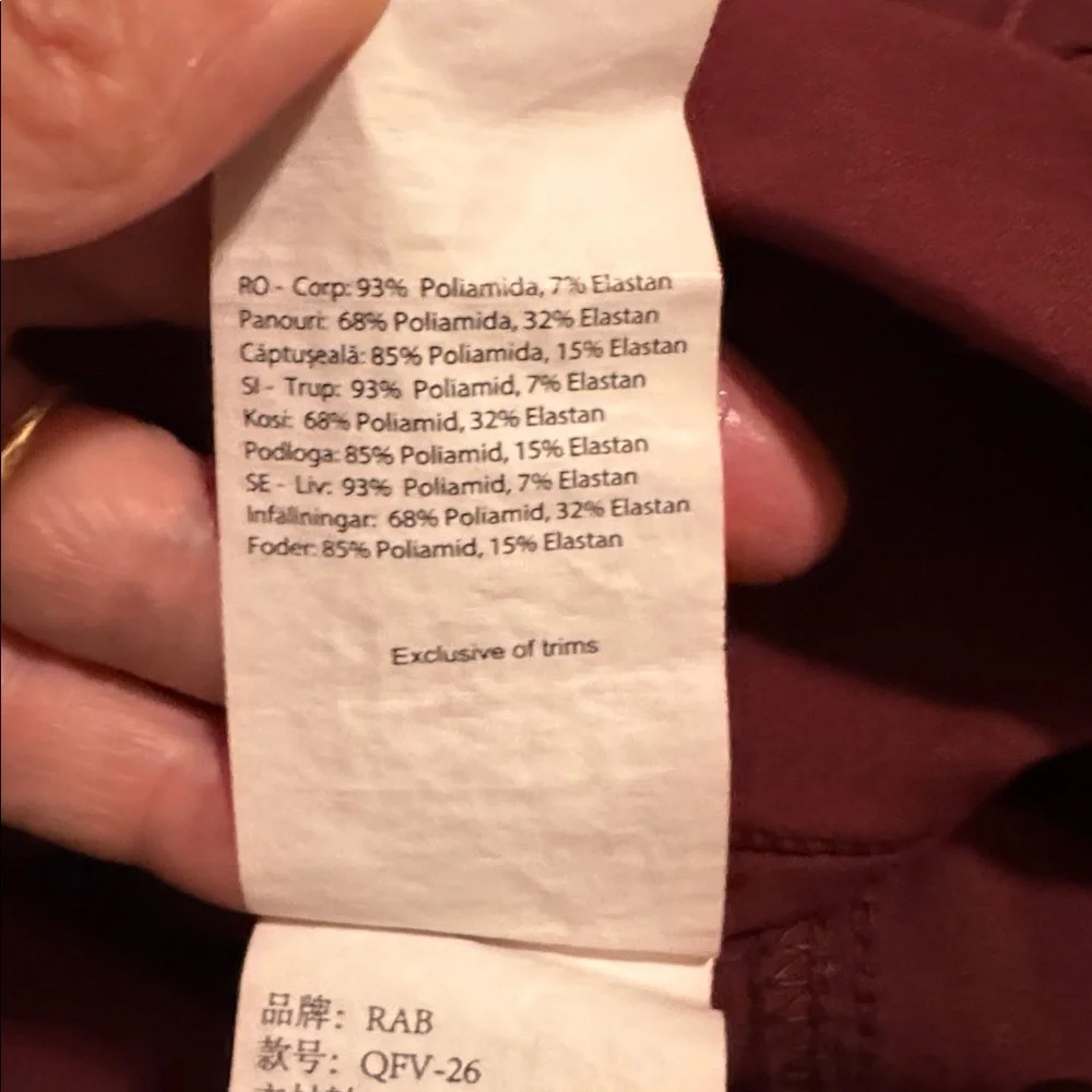 Rab Obtuse Pants Burgundy Stretch Pull On Pockets Outdoor Gorpcore Climbing-XL - Picture 11 of 12